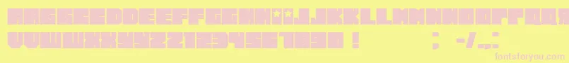 Russiano Font – Pink Fonts on Yellow Background