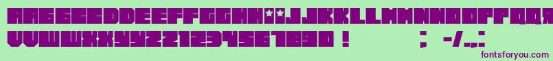 Russiano Font – Purple Fonts on Green Background