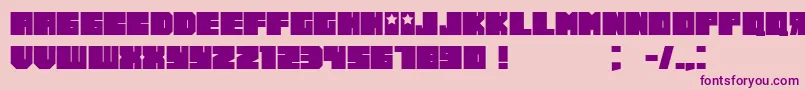 Russiano Font – Purple Fonts on Pink Background