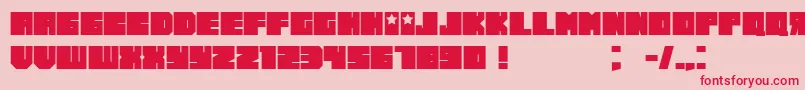 Russiano Font – Red Fonts on Pink Background