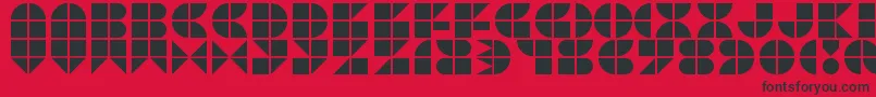 Picopop Font – Black Fonts on Red Background