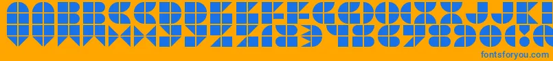 Picopop-fontti – siniset fontit oranssilla taustalla