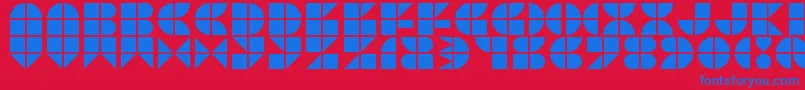 Picopop Font – Blue Fonts on Red Background