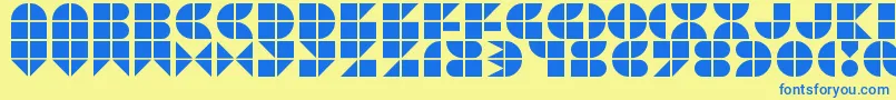 Picopop Font – Blue Fonts on Yellow Background