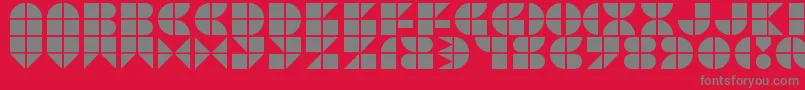 フォントPicopop – 赤い背景に灰色の文字