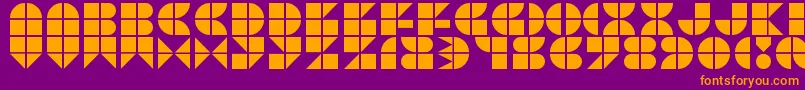 Picopop-Schriftart – Orangefarbene Schriften auf violettem Hintergrund
