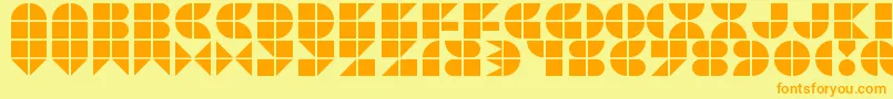 Шрифт Picopop – оранжевые шрифты на жёлтом фоне