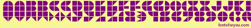 Picopop Font – Purple Fonts on Yellow Background
