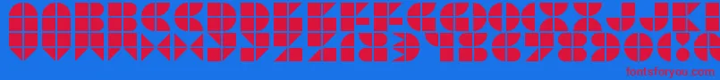 Picopop Font – Red Fonts on Blue Background