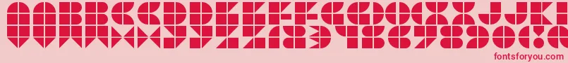 Picopop Font – Red Fonts on Pink Background