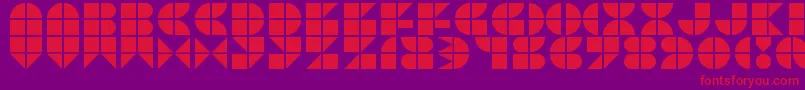 フォントPicopop – 紫の背景に赤い文字