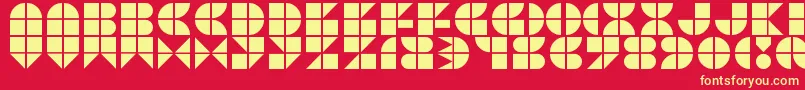 Picopop Font – Yellow Fonts on Red Background