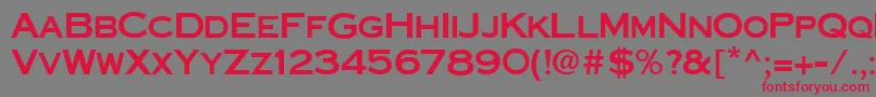 Ft20 Font – Red Fonts on Gray Background
