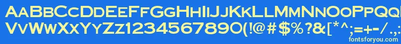 フォントFt20 – 黄色の文字、青い背景