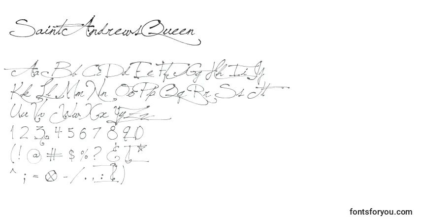 Schriftart SaintAndrewsQueen – Alphabet, Zahlen, spezielle Symbole