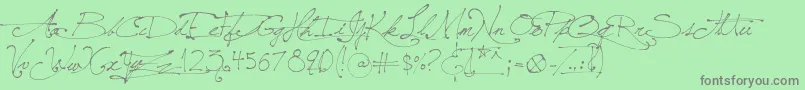 SaintAndrewsQueen Font – Gray Fonts on Green Background