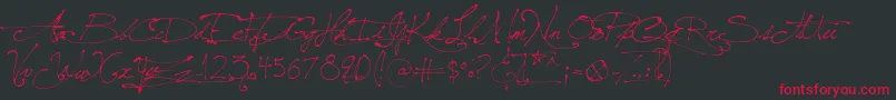 SaintAndrewsQueen Font – Red Fonts on Black Background