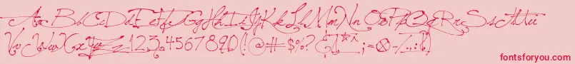 SaintAndrewsQueen Font – Red Fonts on Pink Background