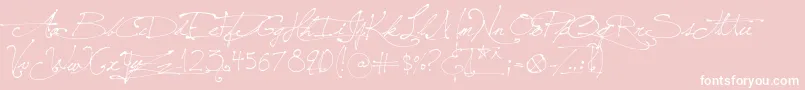 SaintAndrewsQueen Font – White Fonts on Pink Background