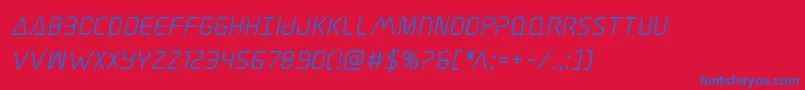 Elitedangersemiboldital Font – Blue Fonts on Red Background