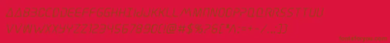 Fonte Elitedangersemiboldital – fontes marrons em um fundo vermelho