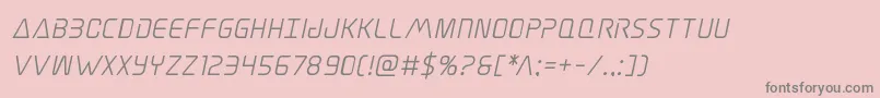 Elitedangersemiboldital Font – Gray Fonts on Pink Background