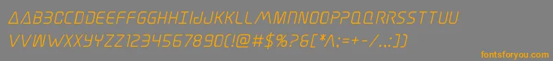 Elitedangersemiboldital Font – Orange Fonts on Gray Background