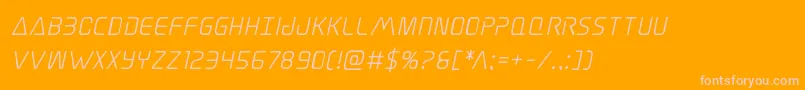 Elitedangersemiboldital Font – Pink Fonts on Orange Background