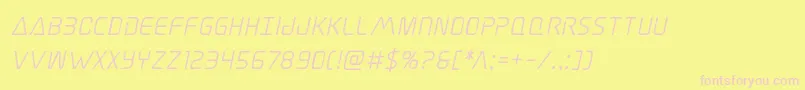 Elitedangersemiboldital Font – Pink Fonts on Yellow Background