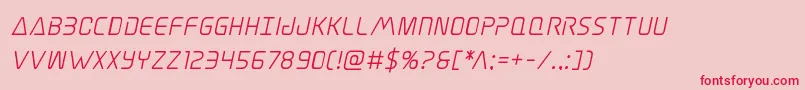 Elitedangersemiboldital Font – Red Fonts on Pink Background