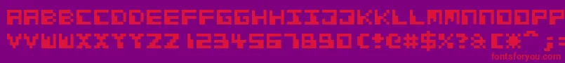 CosmicAlien Font – Red Fonts on Purple Background