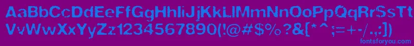 Sira Font – Blue Fonts on Purple Background