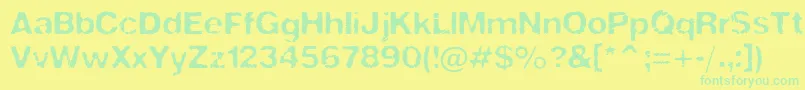 Sira Font – Green Fonts on Yellow Background