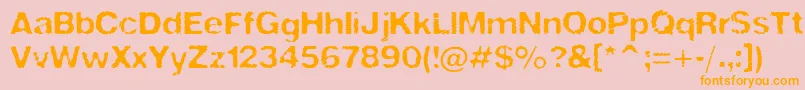 Sira Font – Orange Fonts on Pink Background