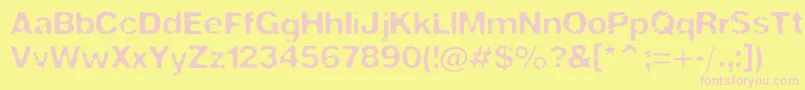 Sira Font – Pink Fonts on Yellow Background