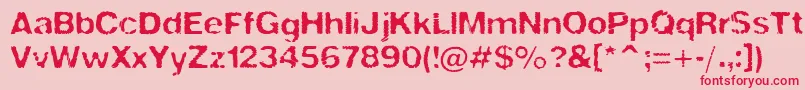 フォントSira – ピンクの背景に赤い文字