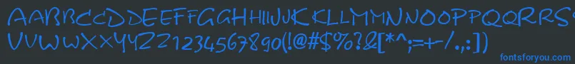 Police KineticscapssskRegular – polices bleues sur fond noir