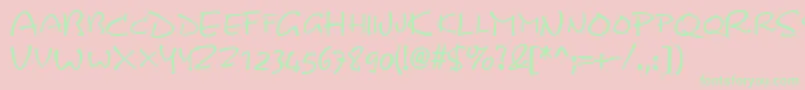 KineticscapssskRegular Font – Green Fonts on Pink Background