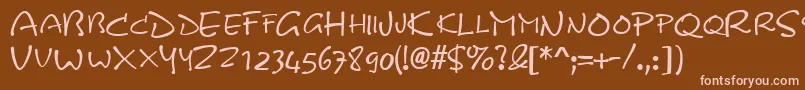 More about KineticscapssskRegular Font KineticscapssskRegular Font – Pink Fonts on Brown Background