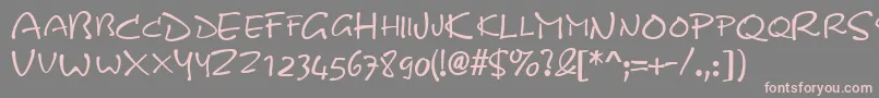 KineticscapssskRegular Font – Pink Fonts on Gray Background