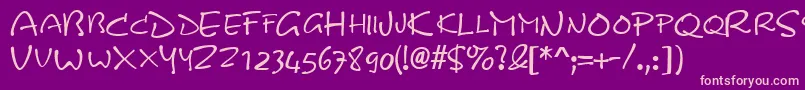 KineticscapssskRegular Font – Pink Fonts on Purple Background