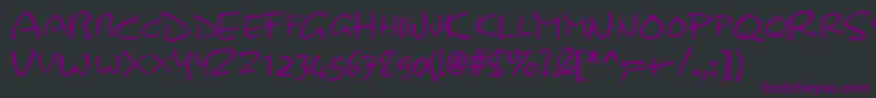 Шрифт KineticscapssskRegular – фиолетовые шрифты на чёрном фоне