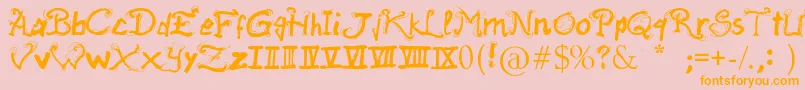 RaslaniAncientScript Font – Orange Fonts on Pink Background