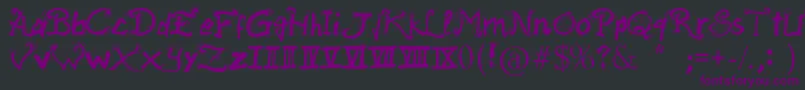 Police RaslaniAncientScript – polices violettes sur fond noir