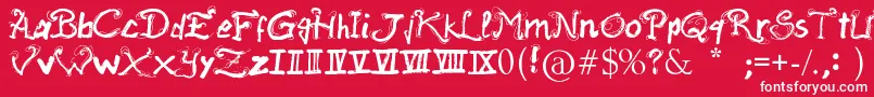 RaslaniAncientScript Font – White Fonts on Red Background