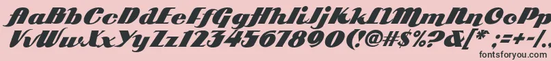 Arb85PosterScriptJan39Fre Font – Black Fonts on Pink Background