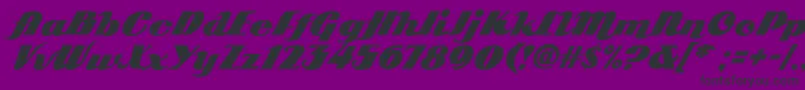 Arb85PosterScriptJan39Fre Font – Black Fonts on Purple Background