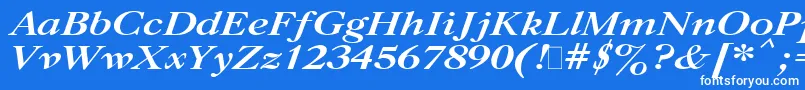 フォントCaslonBoldItalic.001.001 – 青い背景に白い文字