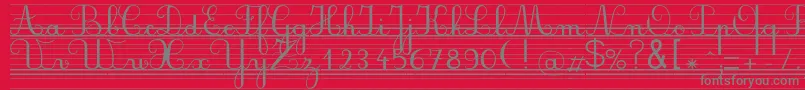 Seyesndl Font – Gray Fonts on Red Background