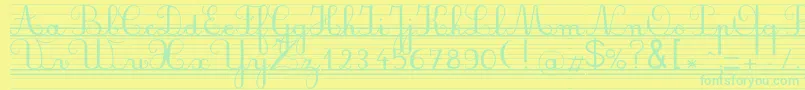Czcionka Seyesndl – zielone czcionki na żółtym tle